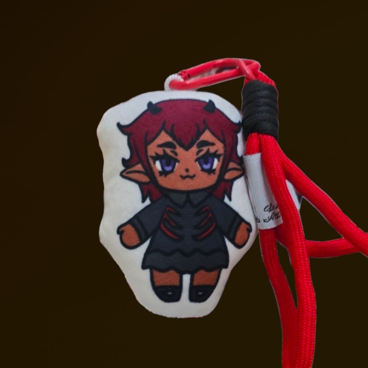 Globie soft squeaker keychain with red keychain rope